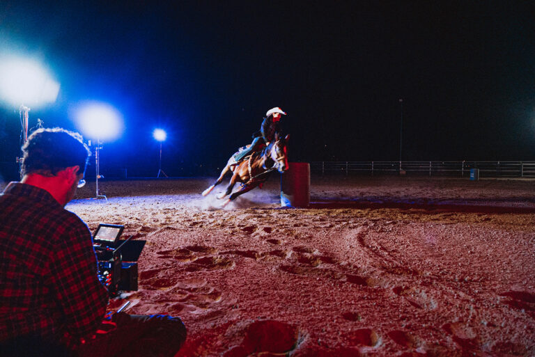 James Stolz in the barrel race