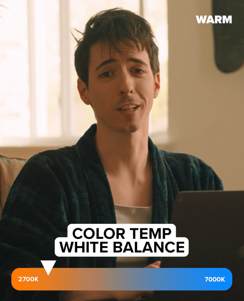 Talent lit with warm 3200 kelvin
